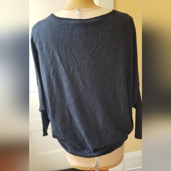 NWT Eileen Fisher Charcoal Gray Dolman Sleeve Fine Merino Sweater Size 2X - Picture 3 of 11